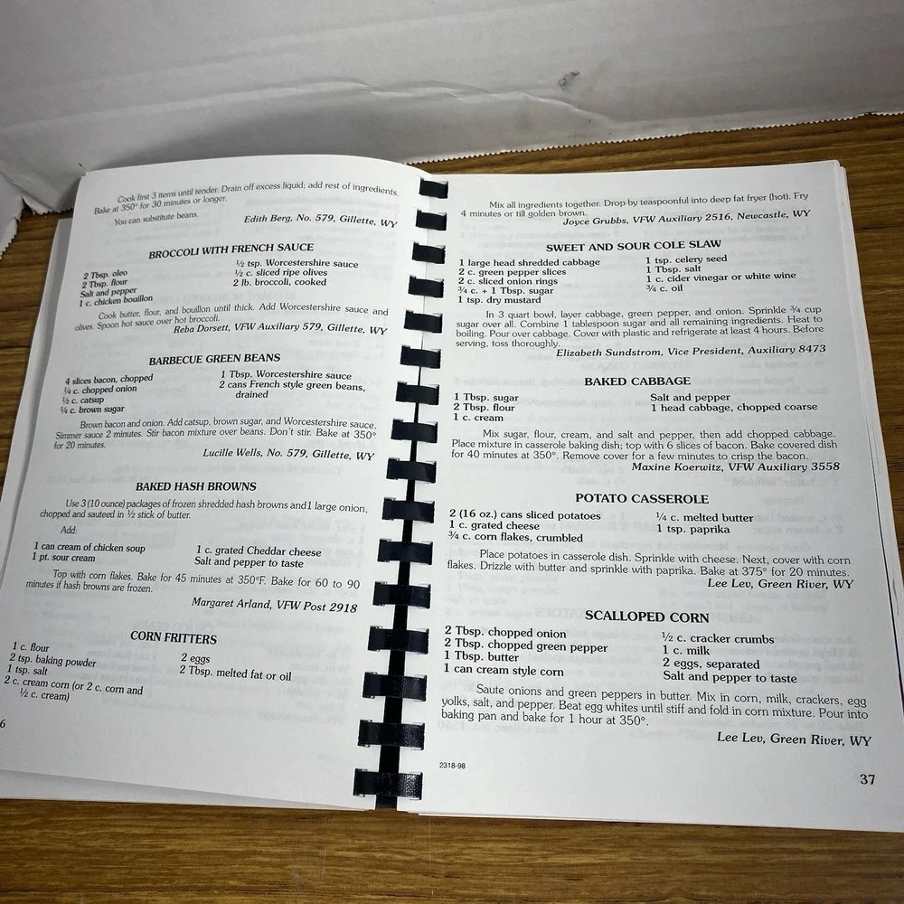VTG Wyoming VFW Ladies Auxiliary Regional Cookbook Third Edition Local Comb